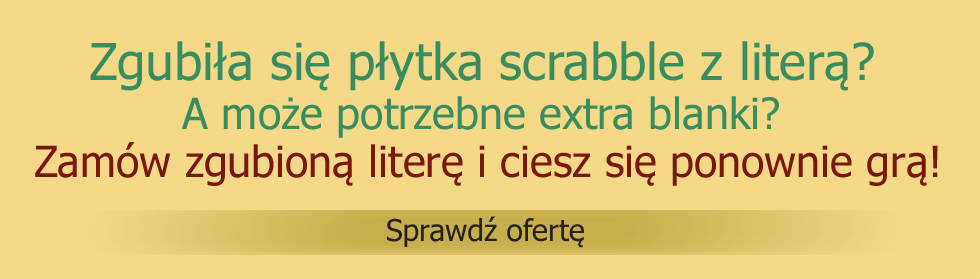 zgubiona litera scrabble